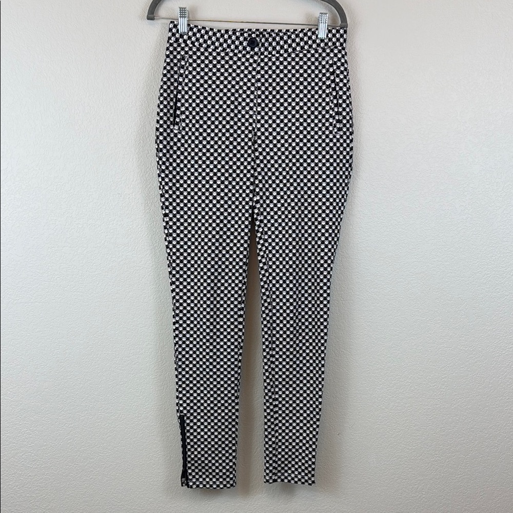 Betabrand Cat Print Black and‎ White Trousers Size Small Tall